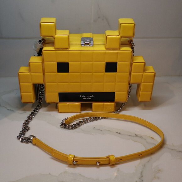 NWT Space Invaders 👾 Kate Spade New York Patent 3d Alien Crossbody NWT👾👾👾👾 - Picture 2 of 12